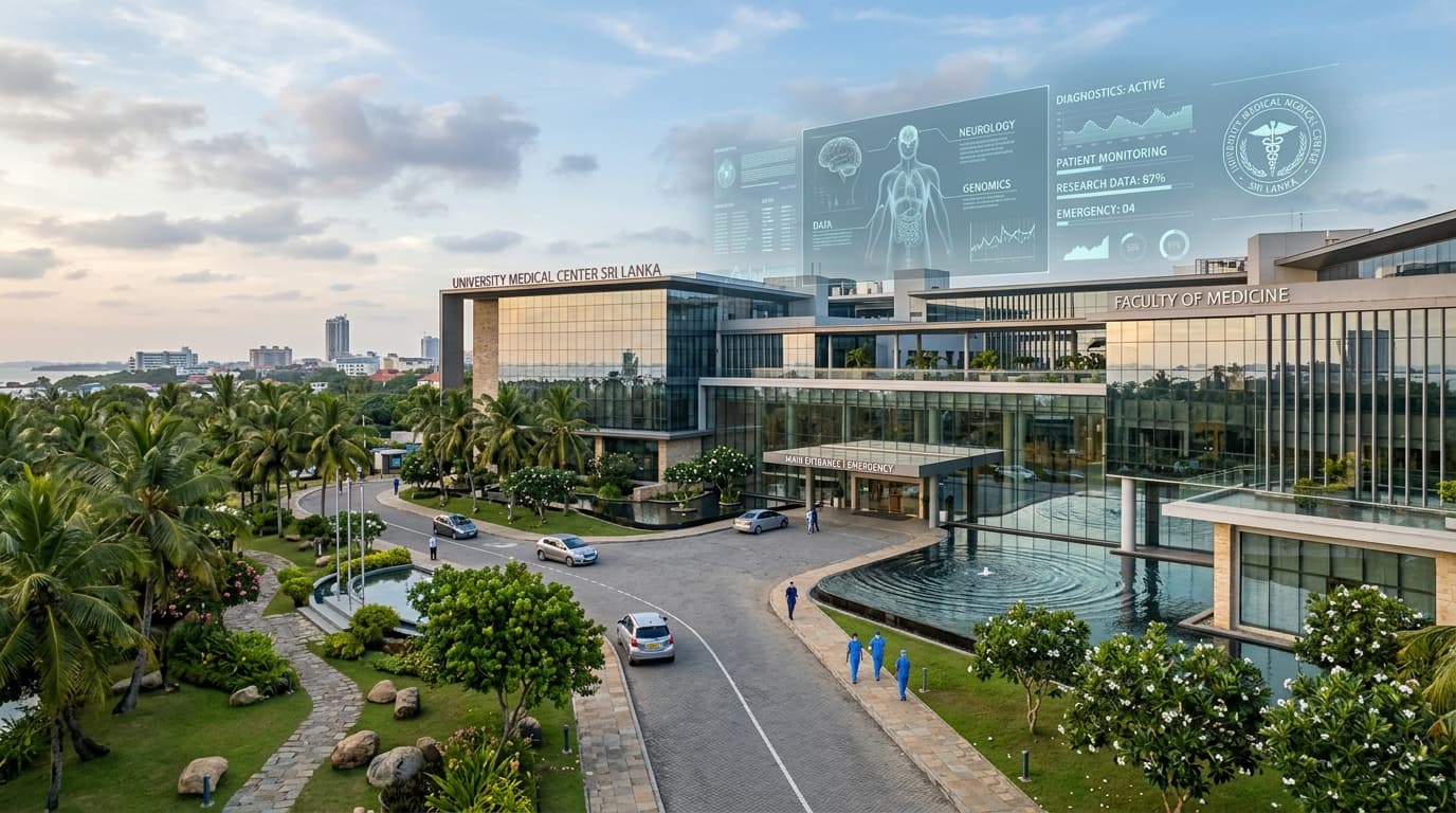 Cinematic Modern Sri Lankan Hospital & Connected Care Architecture